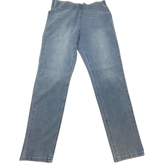 Soft Surroundings Pants - Soft Surroundings Light Wash Ankle Legging Jeans Blue Pull On Size M 10-12